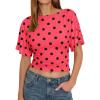 Polka Dots Rose Red