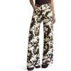 imageCicy Bell Womens Wide Leg Jeans High Waisted Leopard Baggy Stretchy Denim Pants with PocketsWhiteblack