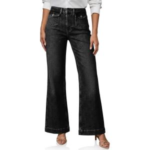 imageCicy Bell Womens Summer High Waisted Jeans Casual Trendy Wide Leg Baggy Vintage Denim Pants with PocketsBlack