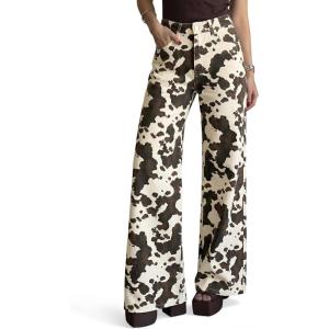 imageCicy Bell Womens Wide Leg Jeans High Waisted Leopard Baggy Stretchy Denim Pants with PocketsWhiteblack