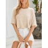 imageCicy Bell Womens Half Sleeve Sweaters Oversized Boat Neck Knitted Pullover Sweater Trendy Casual Loose Fit Fall TopsBeige Flower