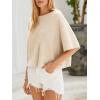 imageCicy Bell Womens Half Sleeve Sweaters Oversized Boat Neck Knitted Pullover Sweater Trendy Casual Loose Fit Fall TopsBeige Flower