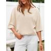 imageCicy Bell Womens Half Sleeve Sweaters Oversized Boat Neck Knitted Pullover Sweater Trendy Casual Loose Fit Fall TopsBeige Flower