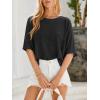 imageCicy Bell Womens Half Sleeve Sweaters Oversized Boat Neck Knitted Pullover Sweater Trendy Casual Loose Fit Fall TopsBlack Flower