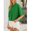 imageCicy Bell Womens Half Sleeve Sweaters Oversized Boat Neck Knitted Pullover Sweater Trendy Casual Loose Fit Fall TopsGreen Flower