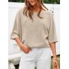 imageCicy Bell Womens Half Sleeve Sweaters Oversized Boat Neck Knitted Pullover Sweater Trendy Casual Loose Fit Fall TopsKhaki Flower