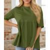 imageCicy Bell Womens Summer Babydoll Tops Oversized Short Sleeve Crewneck T Shirts Casual Loose Plus Size TunicsArmy Green