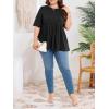 imageCicy Bell Womens Summer Babydoll Tops Oversized Short Sleeve Crewneck T Shirts Casual Loose Plus Size TunicsBlack