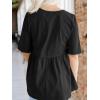 imageCicy Bell Womens Summer Babydoll Tops Oversized Short Sleeve Crewneck T Shirts Casual Loose Plus Size TunicsBlack