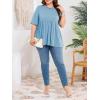 imageCicy Bell Womens Summer Babydoll Tops Oversized Short Sleeve Crewneck T Shirts Casual Loose Plus Size TunicsLight Blue