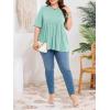 imageCicy Bell Womens Summer Babydoll Tops Oversized Short Sleeve Crewneck T Shirts Casual Loose Plus Size TunicsLight Green