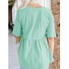 imageCicy Bell Womens Summer Babydoll Tops Oversized Short Sleeve Crewneck T Shirts Casual Loose Plus Size TunicsLight Green