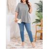 imageCicy Bell Womens Summer Babydoll Tops Oversized Short Sleeve Crewneck T Shirts Casual Loose Plus Size TunicsLight Grey