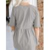 imageCicy Bell Womens Summer Babydoll Tops Oversized Short Sleeve Crewneck T Shirts Casual Loose Plus Size TunicsLight Grey