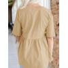 imageCicy Bell Womens Summer Babydoll Tops Oversized Short Sleeve Crewneck T Shirts Casual Loose Plus Size TunicsLight Khaki