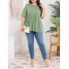 imageCicy Bell Womens Summer Babydoll Tops Oversized Short Sleeve Crewneck T Shirts Casual Loose Plus Size TunicsOlive Green