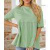 imageCicy Bell Womens Summer Babydoll Tops Oversized Short Sleeve Crewneck T Shirts Casual Loose Plus Size TunicsOlive Green