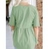 imageCicy Bell Womens Summer Babydoll Tops Oversized Short Sleeve Crewneck T Shirts Casual Loose Plus Size TunicsOlive Green