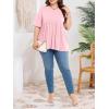 imageCicy Bell Womens Summer Babydoll Tops Oversized Short Sleeve Crewneck T Shirts Casual Loose Plus Size TunicsPink
