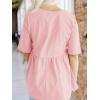 imageCicy Bell Womens Summer Babydoll Tops Oversized Short Sleeve Crewneck T Shirts Casual Loose Plus Size TunicsPink
