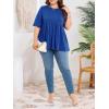 imageCicy Bell Womens Summer Babydoll Tops Oversized Short Sleeve Crewneck T Shirts Casual Loose Plus Size TunicsRoyal Blue