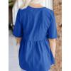 imageCicy Bell Womens Summer Babydoll Tops Oversized Short Sleeve Crewneck T Shirts Casual Loose Plus Size TunicsRoyal Blue