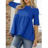 imageCicy Bell Womens Summer Babydoll Tops Oversized Short Sleeve Crewneck T Shirts Casual Loose Plus Size TunicsRoyal Blue