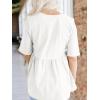 imageCicy Bell Womens Summer Babydoll Tops Oversized Short Sleeve Crewneck T Shirts Casual Loose Plus Size TunicsWhite