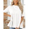 imageCicy Bell Womens Summer Babydoll Tops Oversized Short Sleeve Crewneck T Shirts Casual Loose Plus Size TunicsWhite