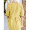 imageCicy Bell Womens Summer Babydoll Tops Oversized Short Sleeve Crewneck T Shirts Casual Loose Plus Size TunicsYellow