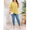 imageCicy Bell Womens Summer Babydoll Tops Oversized Short Sleeve Crewneck T Shirts Casual Loose Plus Size TunicsYellow