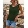 imageCicy Bell Womens Summer Crochet Tank Tops Casual Trendy Knit Sweater Vest Sleeveless Hollow Out Boho Beach TopsArmy Green