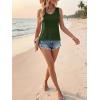 imageCicy Bell Womens Summer Crochet Tank Tops Casual Trendy Knit Sweater Vest Sleeveless Hollow Out Boho Beach TopsArmy Green