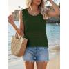 imageCicy Bell Womens Summer Crochet Tank Tops Casual Trendy Knit Sweater Vest Sleeveless Hollow Out Boho Beach TopsArmy Green