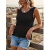 imageCicy Bell Womens Summer Crochet Tank Tops Casual Trendy Knit Sweater Vest Sleeveless Hollow Out Boho Beach TopsBlack