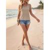 imageCicy Bell Womens Summer Crochet Tank Tops Casual Trendy Knit Sweater Vest Sleeveless Hollow Out Boho Beach TopsKhaki