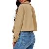 imageCicy Bell Womens Cropped Trench Coat Casual Long Sleeve Notched Lapel Blazer Jacket