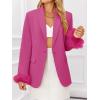 imageCicy Bell Womens Feather Cuff Oversized Blazer Jacket Dressy Open Front Elegant Long Sleeve Party Outfits