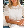 image:imageCicy Bell Womens Babydoll Lace Blouses Short Sleeve Ruffle Crew Neck Peplum Tops Dressy Casual Loose Fit ShirtsPrinted Yellow