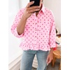 image:imageCicy Bell Womens Cropped Striped Button Down Shirts Ruffle 34 Length Sleeve Summer Tops Dressy Casual BlousesPink Polka Dots