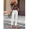 image:imageCicy Bell Womens Floral Short Puff Sleeve Tops Boho V Neck Summer Blouses Dressy Casual ShirtsBlack