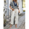 image:imageCicy Bell Womens Floral Short Puff Sleeve Tops V Neck Patchwork Boho Summer Vacation Casual BlousesBlack