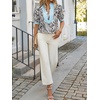 image:imageCicy Bell Womens Floral Short Puff Sleeve Tops V Neck Patchwork Boho Summer Vacation Casual BlousesZebra