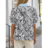image:imageCicy Bell Womens Floral Short Puff Sleeve Tops V Neck Patchwork Boho Summer Vacation Casual BlousesZebra