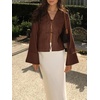image:imageCicy Bell Womens Going Out Tops Cute Tie Front Tops Bell Long Sleeve Bow Shirts Summer Blouses WhiteCoffee