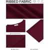 image:imageCicy Bell Womens Long Sleeve Asymmetrical Tops Button Down Ribbed Fitted Cropped Shirts Trendy Fall Blouses Wine