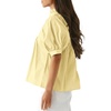image:imageCicy Bell Womens Puff Sleeve V Neck Blouse Babydoll Peplum Tops Dressy Casual Pleated Loose Fit ShirtsLight Yellow