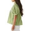 image:imageCicy Bell Womens Puff Sleeve V Neck Blouse Babydoll Peplum Tops Dressy Casual Pleated Loose Fit ShirtsMint Green
