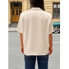 image:imageCicy Bell Womens Short Sleeve Satin V Neck Blouse Relaxed Fit Button Down Shirts Dressy Casual Work TopsBeige
