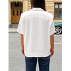 image:imageCicy Bell Womens Short Sleeve Satin V Neck Blouse Relaxed Fit Button Down Shirts Dressy Casual Work TopsWhite